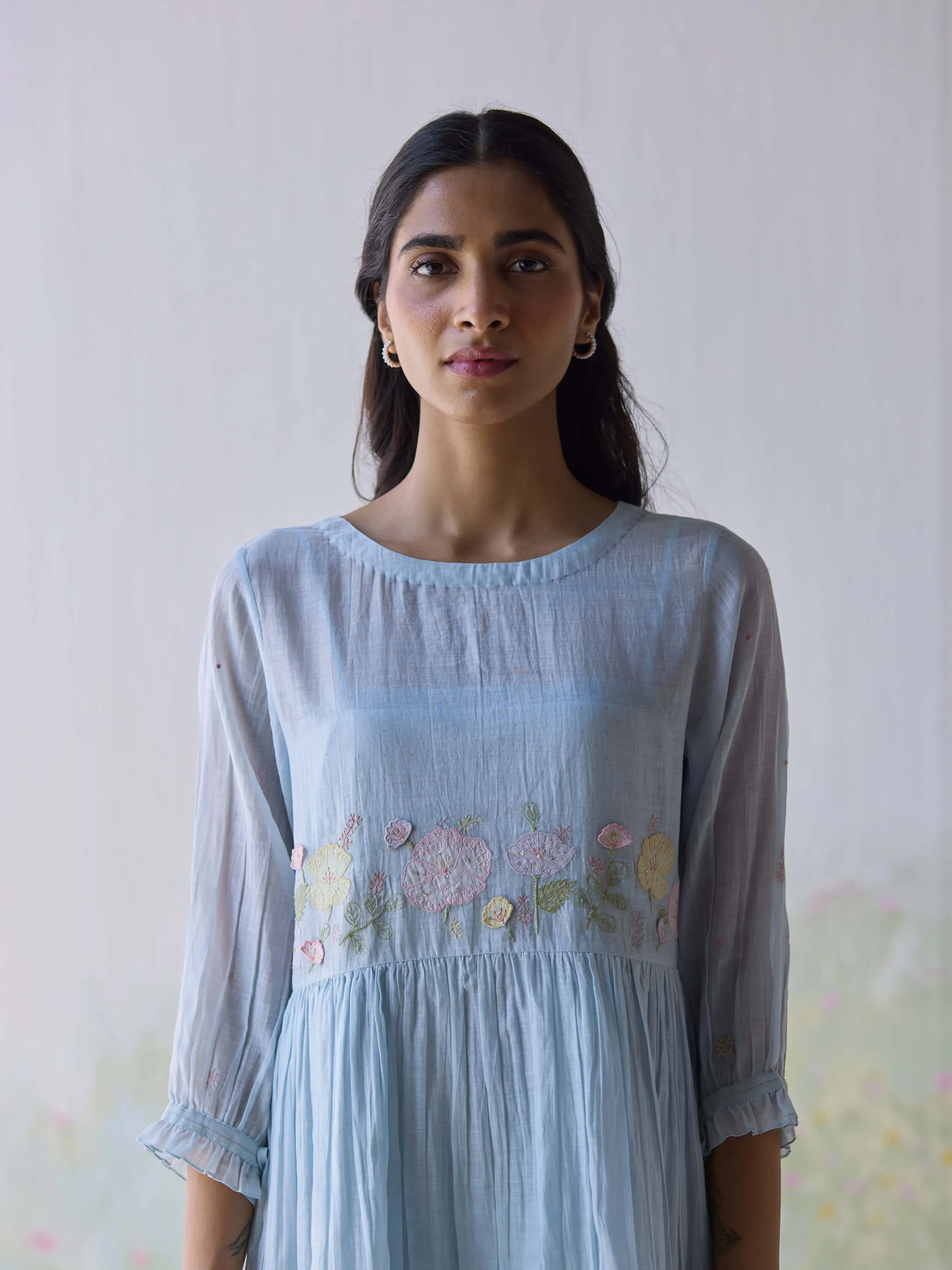 Artful Flowers Midi Dress