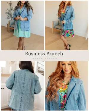 Business Brunch Denim Blazer