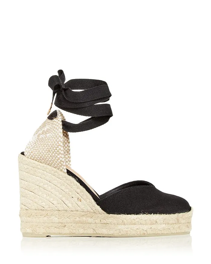 Castañer Women's Chiara Wedge Tie Ankle Espadrille Sandals