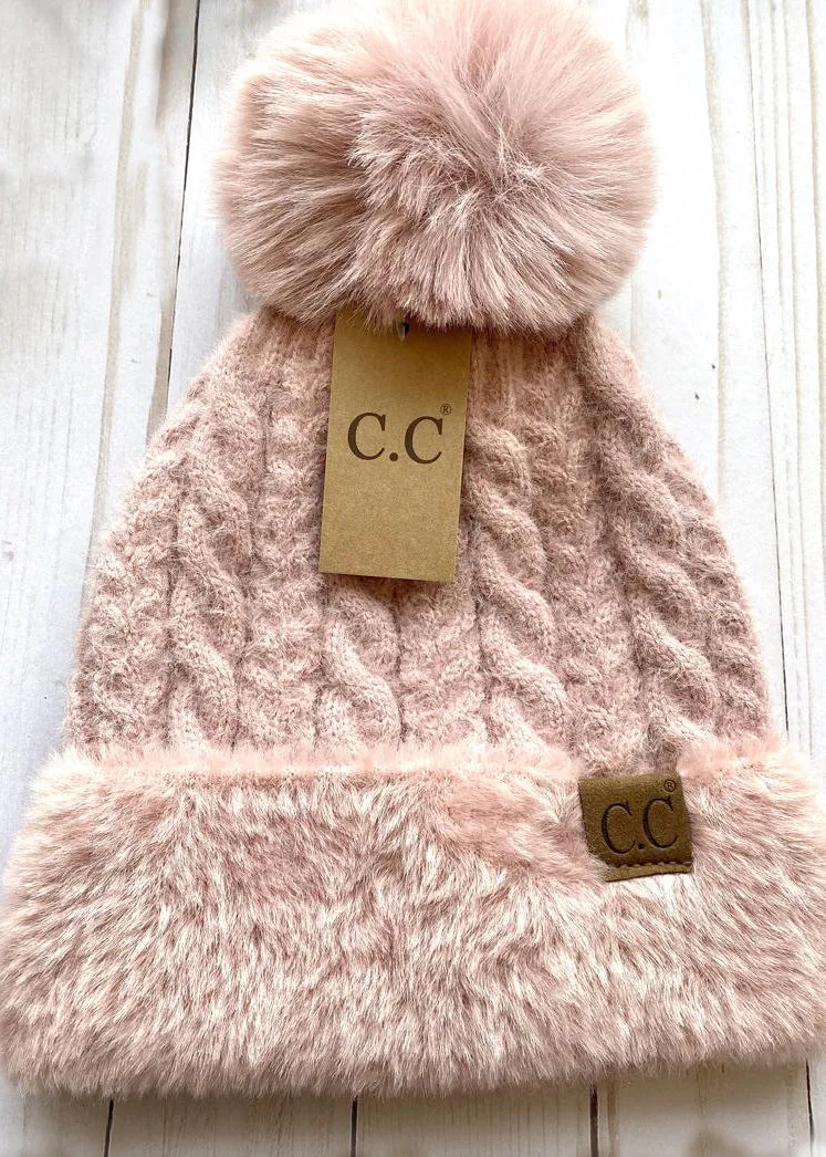 CC Faux Fur Cuff Beanie