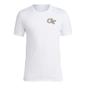 Georgia Tech Yellow Jackets Adidas House of Blanks White T-Shirt