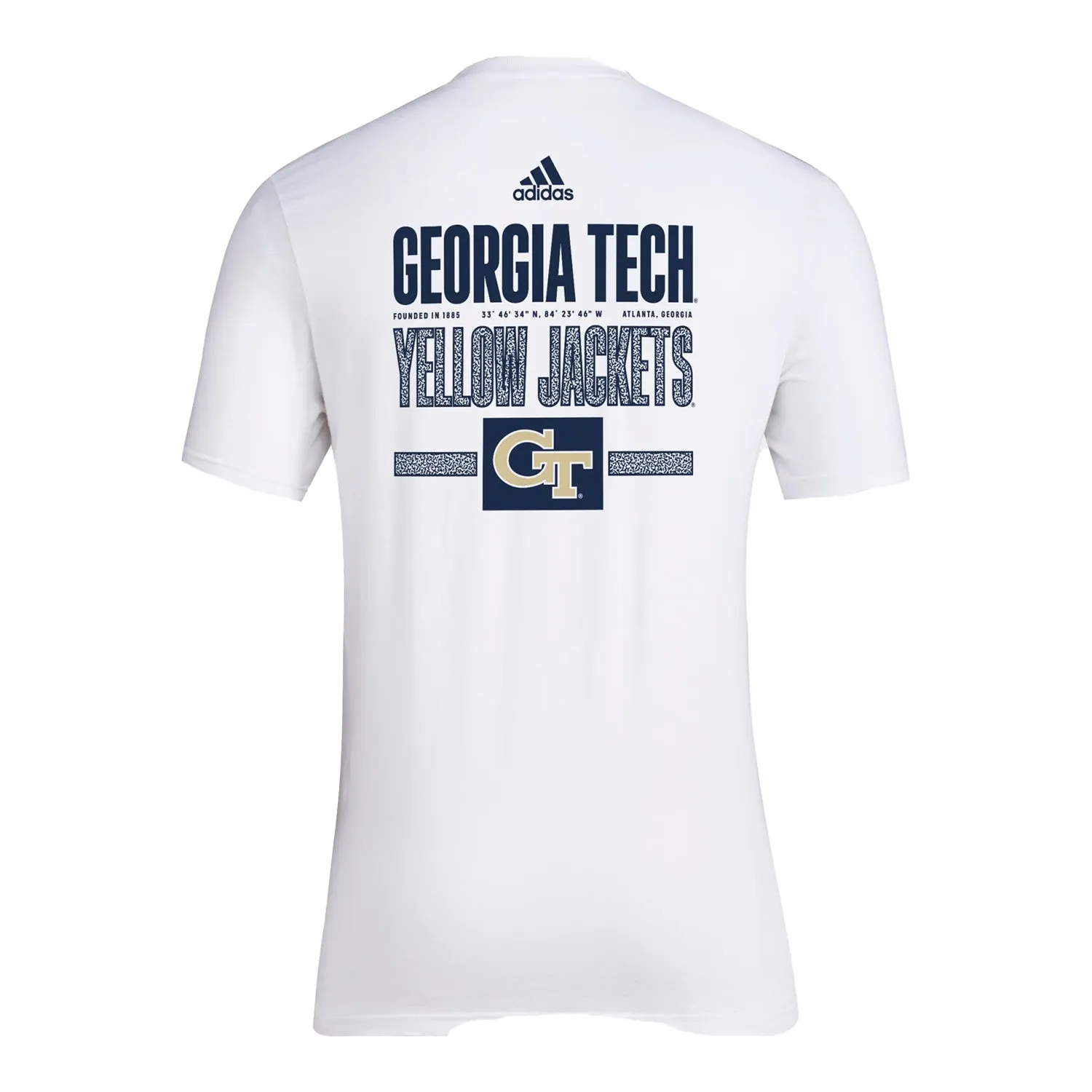 Georgia Tech Yellow Jackets Adidas House of Blanks White T-Shirt