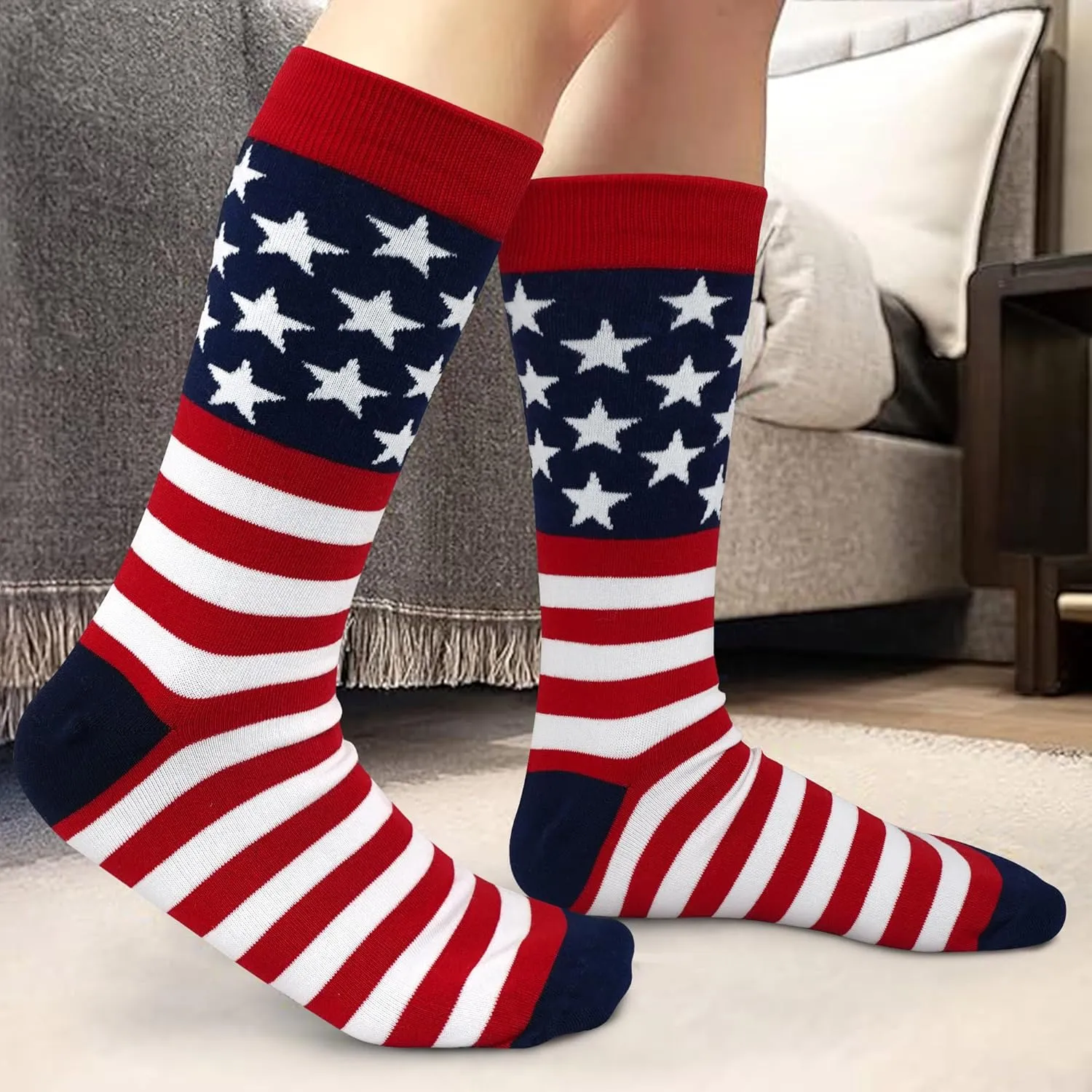 Holiday Crew Socks Seasonal Funny Knitted Sock Soft Warm Medium Stockings Gifts for Women and Men