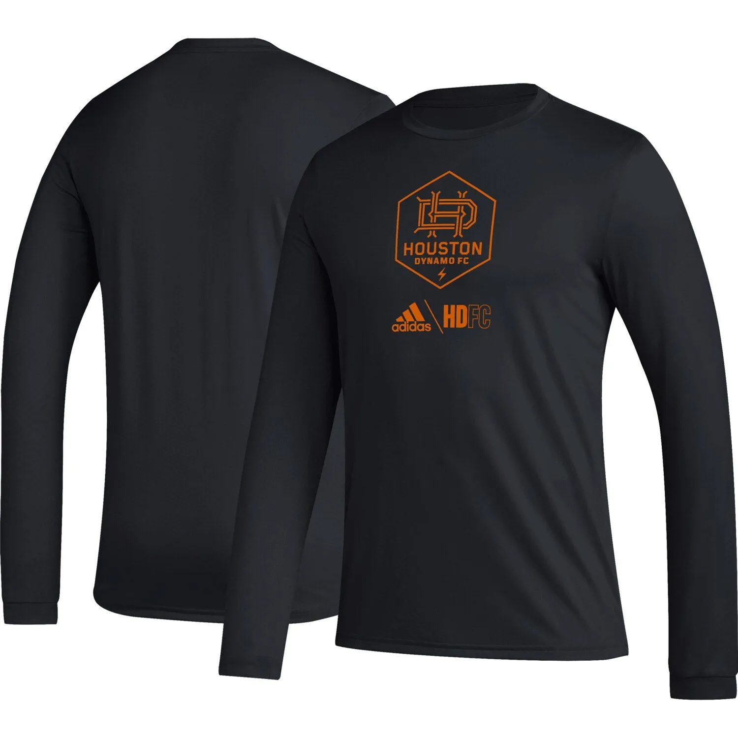 Houston Dynamo FC Icon Men's Black Long Sleeve T-Shirt adidas