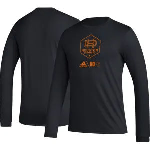 Houston Dynamo FC Icon Men's Black Long Sleeve T-Shirt adidas