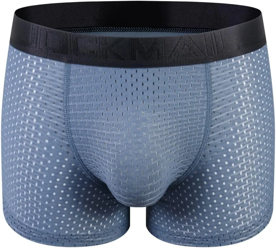 JOCKMAIL Mens Butt Padded Underwear Mens Mesh Shapewear Boxer Briefs with Butt Enhancing Pads