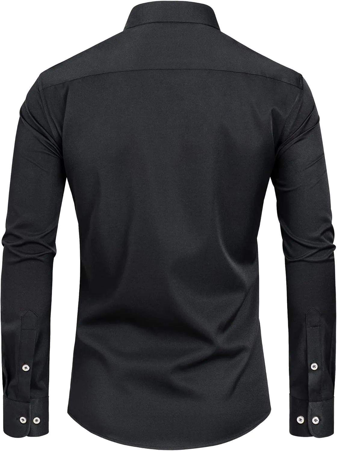J.VER Men's Tuxedo Shirt Formal Dress Shirt Pleated Long Sleeve Button Down Shirts for Prom Party Wedding