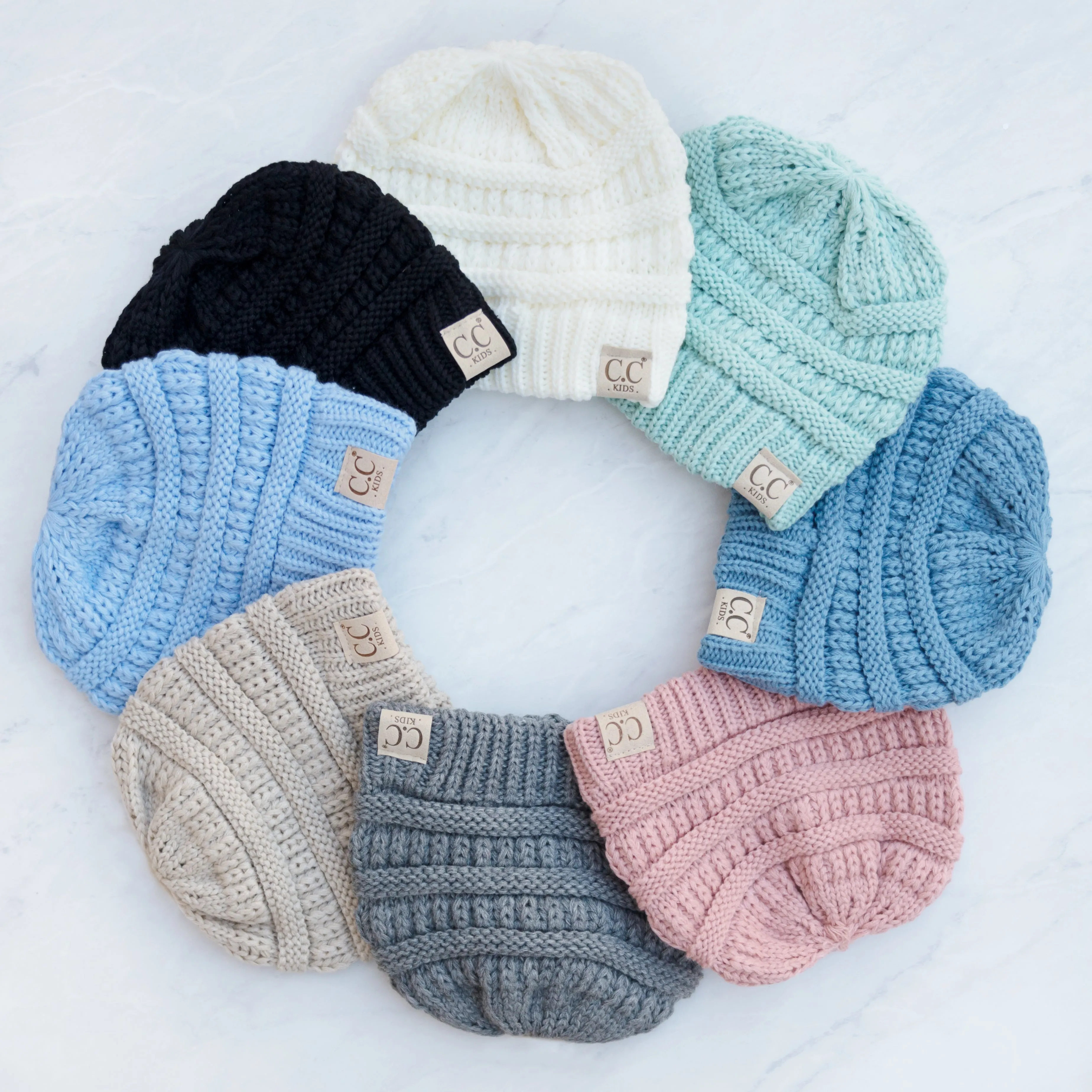 Kids CC Knit Beanies