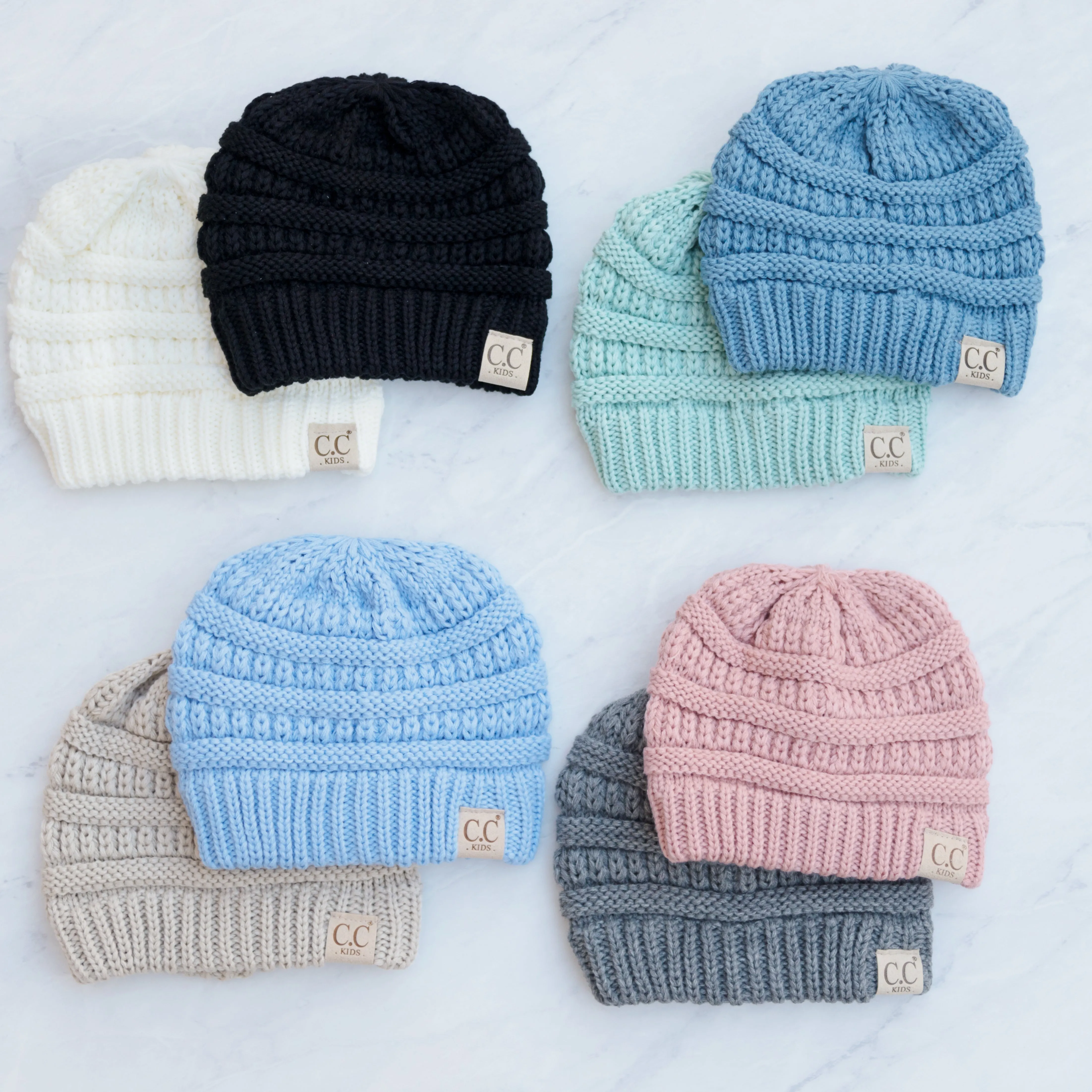 Kids CC Knit Beanies