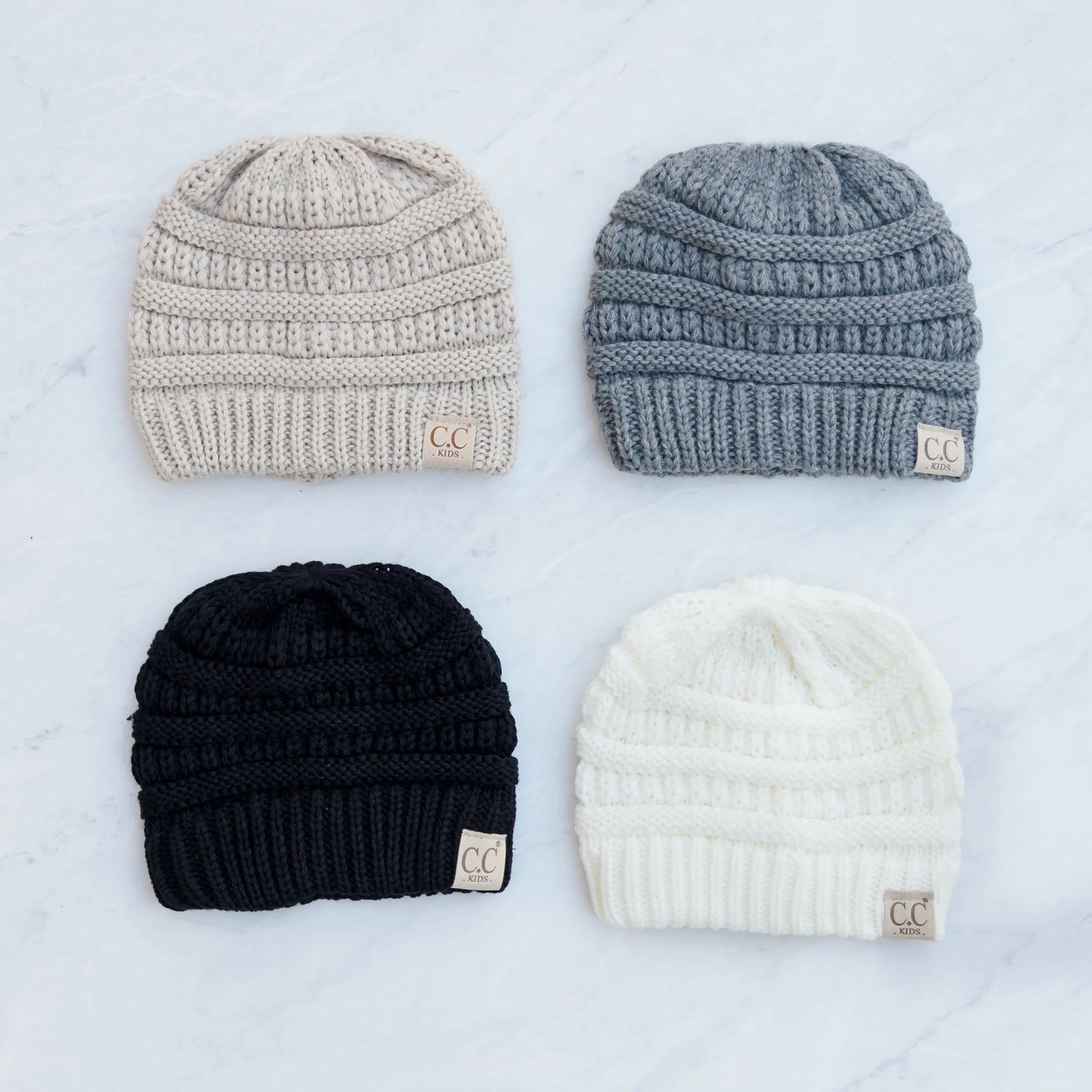 Kids CC Knit Beanies