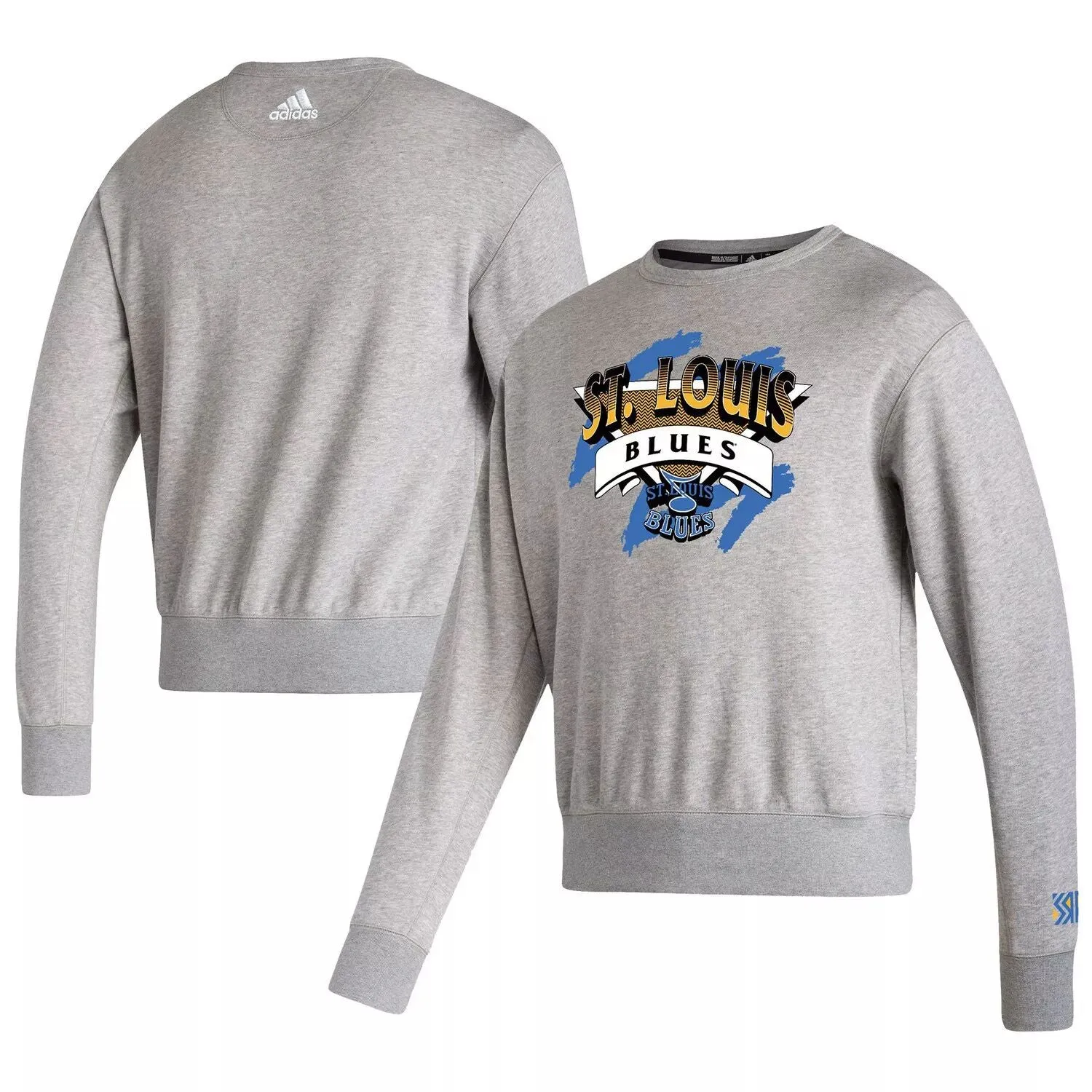 Men's gray pullover St. Louis Blues Reverse Retro 2.0 Vintage adidas