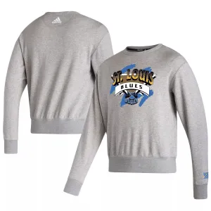 Men's gray pullover St. Louis Blues Reverse Retro 2.0 Vintage adidas