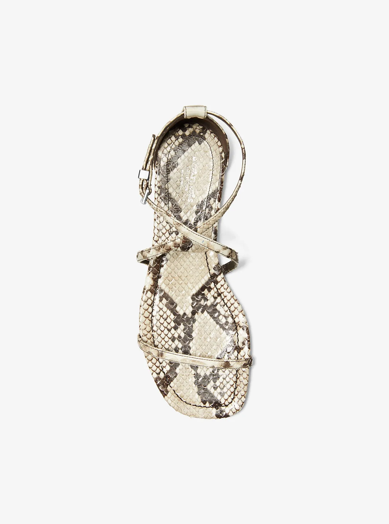 Michael Kors Polly Python Leather Sandals