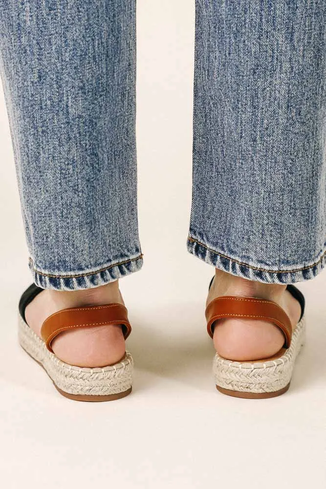 Olivia Espadrille Sandals in Black - FINAL SALE