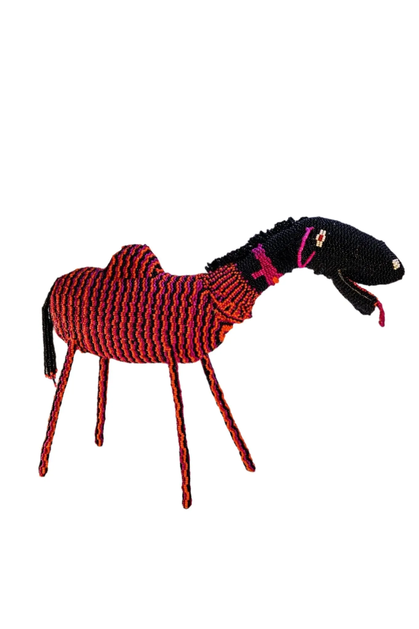 Premiere Pink & Black Beaded Camel