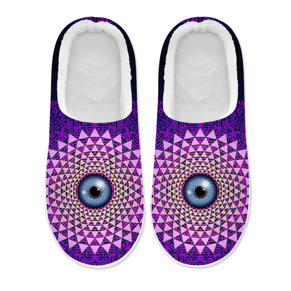 Psi~ Eye Men's Plush Slippers