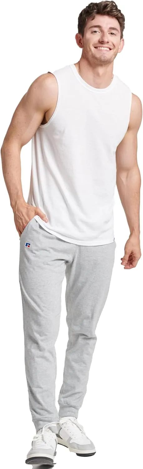 Russell Athletic Men's Dri-Power Cotton Blend Sleeveless Muscle Shirts, Moisture Wicking Odor Protection UPF 30 , Sizes S-4X