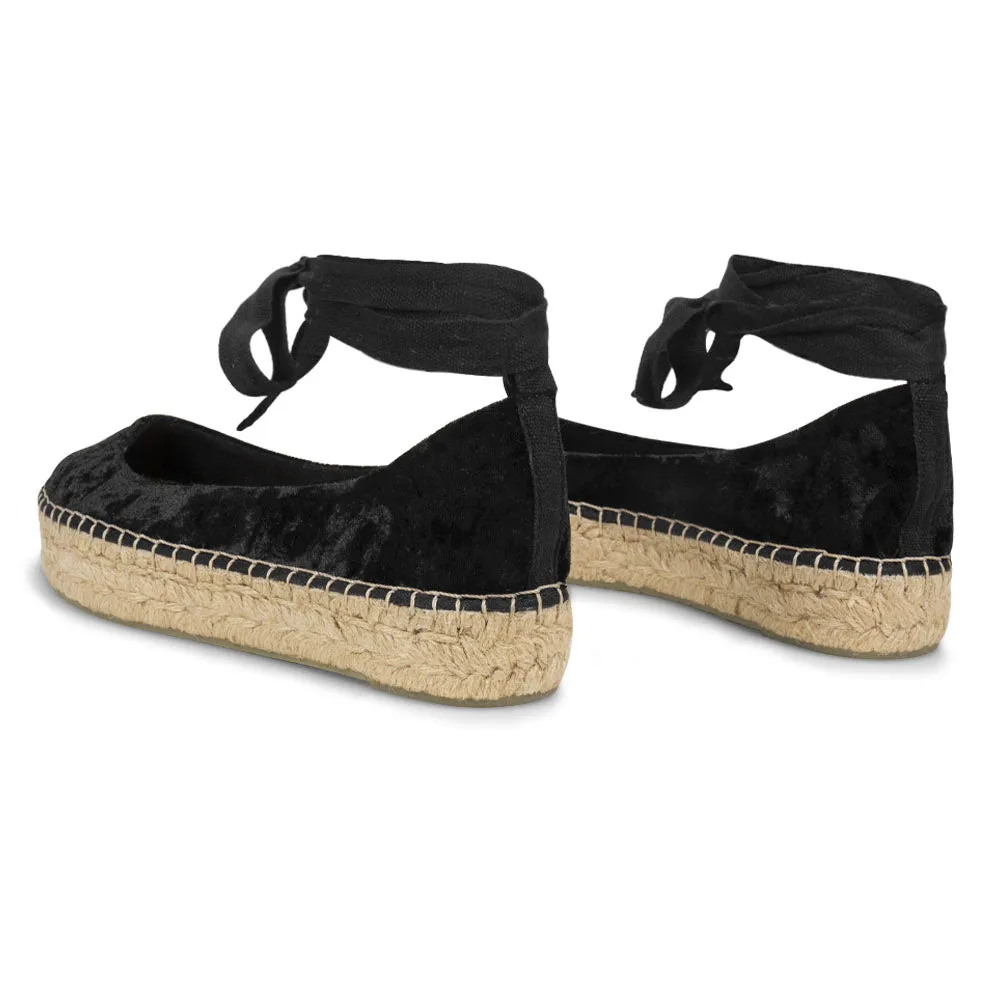 Sapatilha Espadrille Olívia Veludo Preto