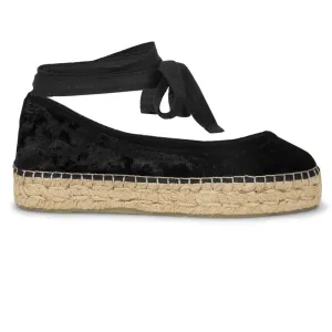 Sapatilha Espadrille Olívia Veludo Preto
