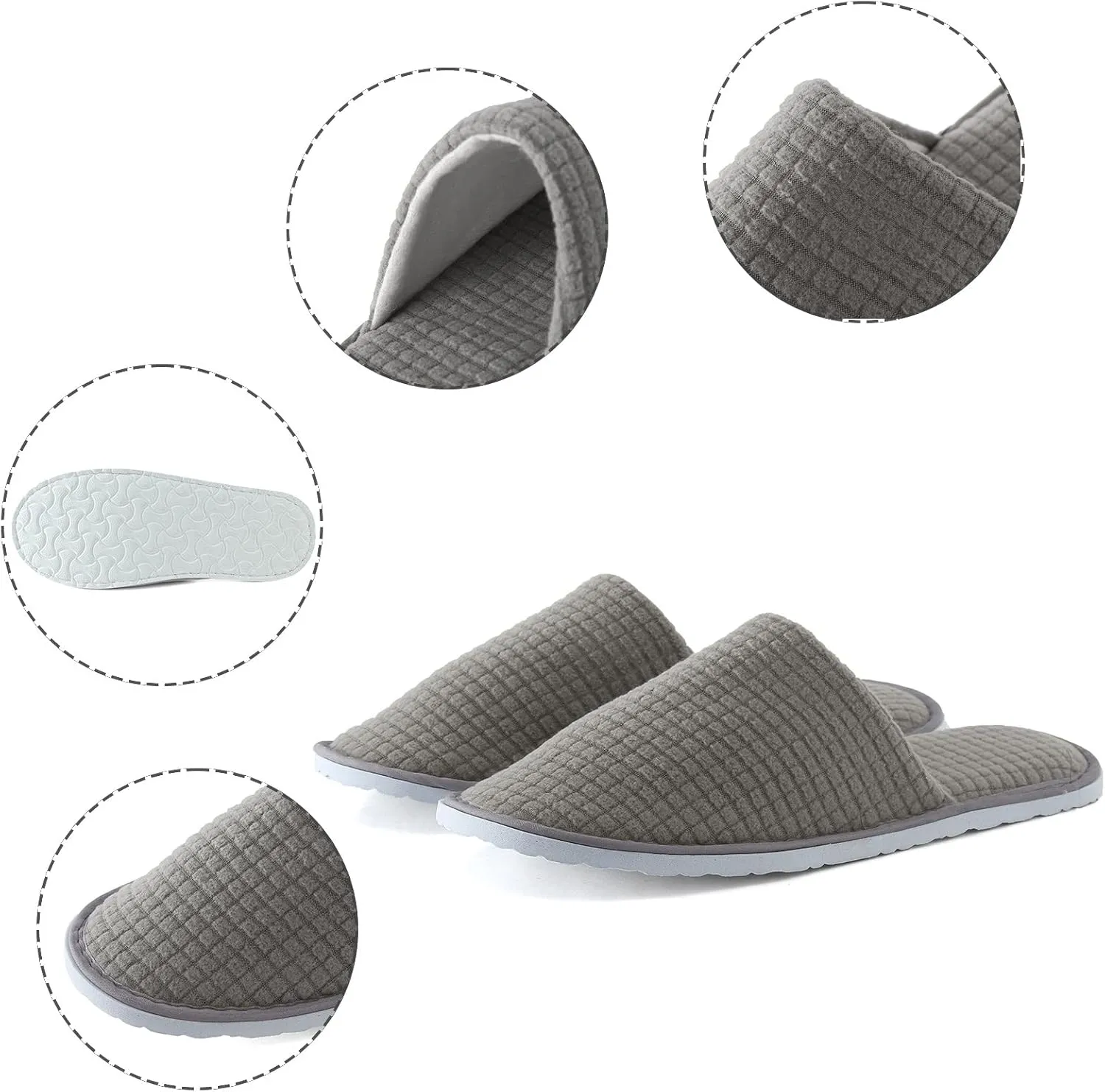 Unisex Disposable Slippers Non-Slip Washable Home Slippersf or Women and Men Hotel Guests Party Travel Spa Slippers