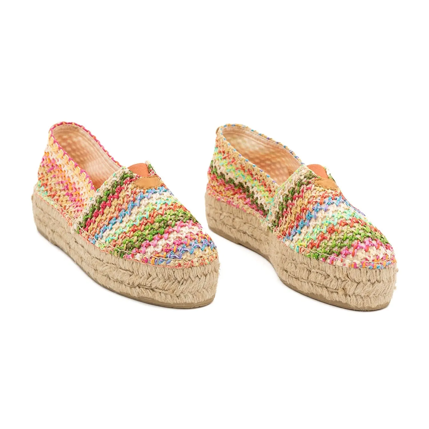 Vegan Multicolor Cotton Blend Espadrilles For Women - Arlet-NZ