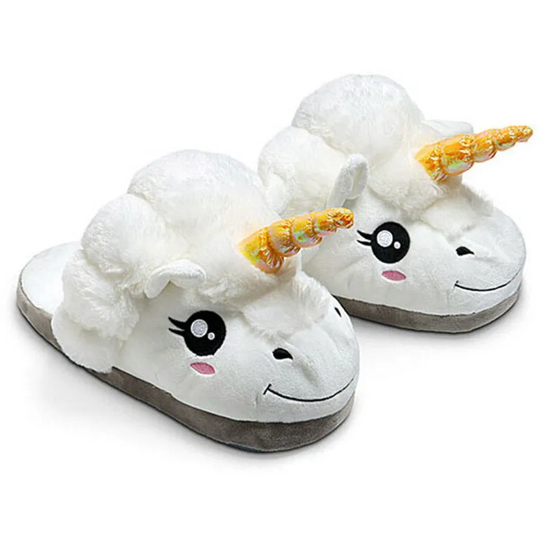 Winter Plush Unicorn Cute Slippers