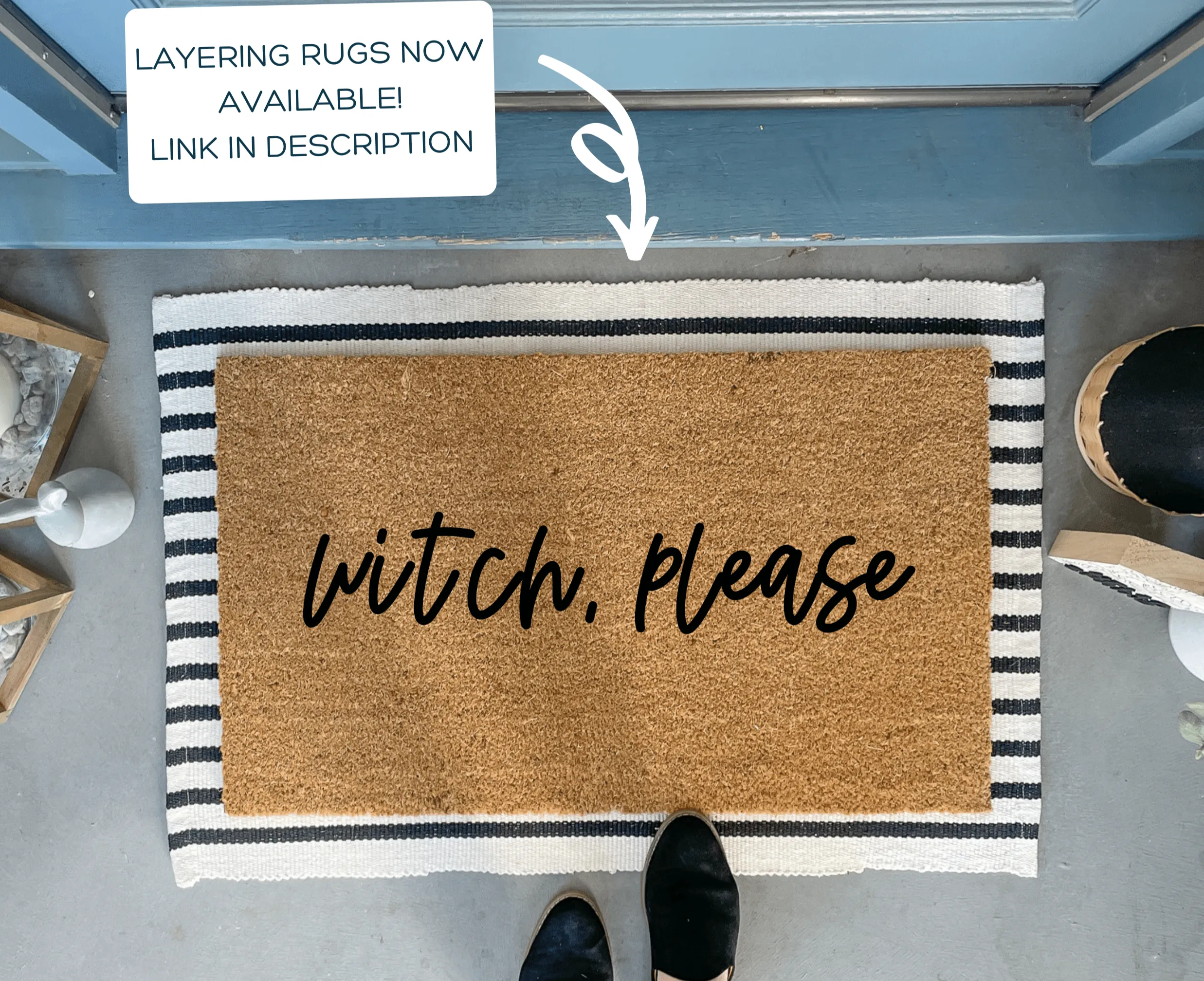 witch, please Funny Halloween Doormat