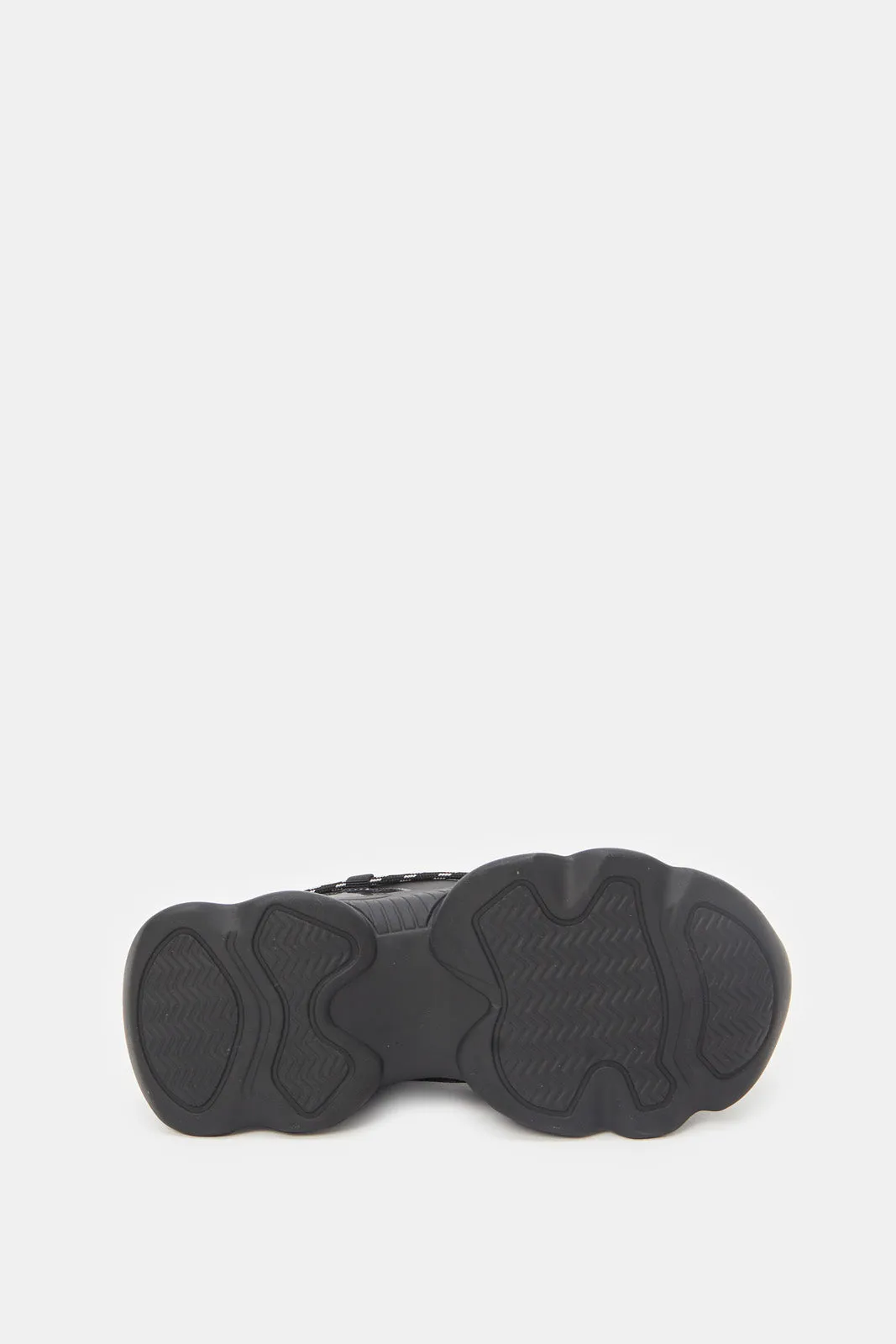 Women Black Chunky Sneakers