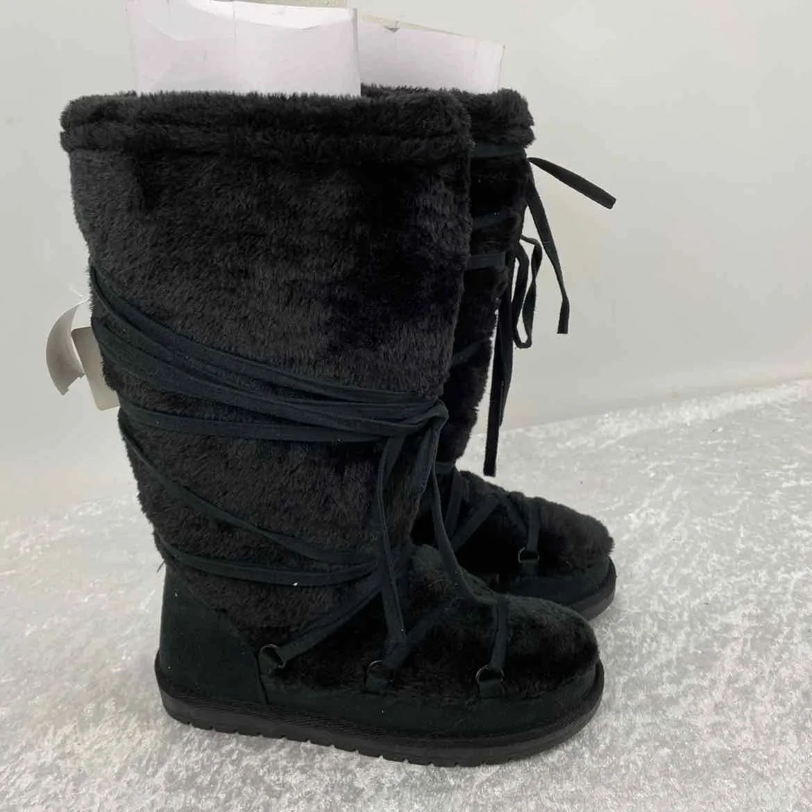 Worthington Women Size 7.5 Black NWT Faux Fur Knee Height Boots